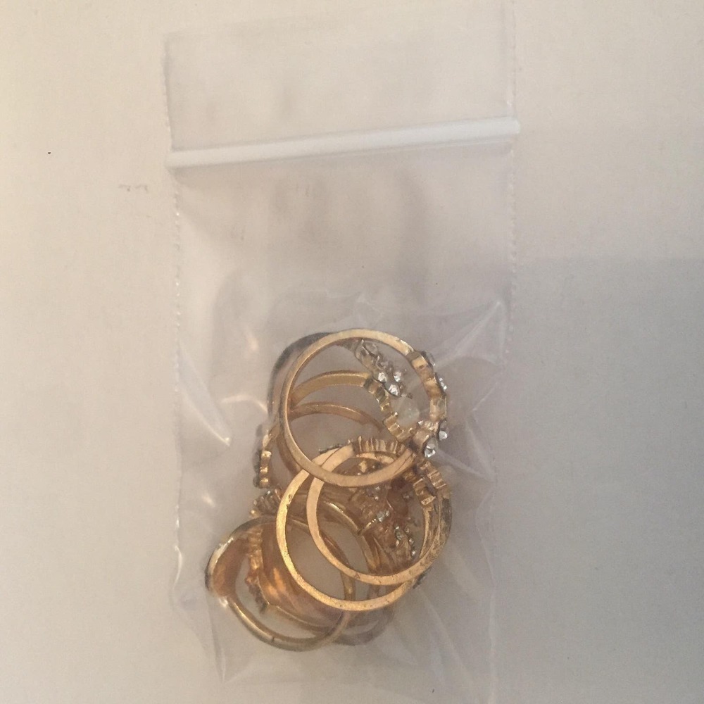 10 Piece Golden Starburst Midi Ring Set - Picture 7 of 7